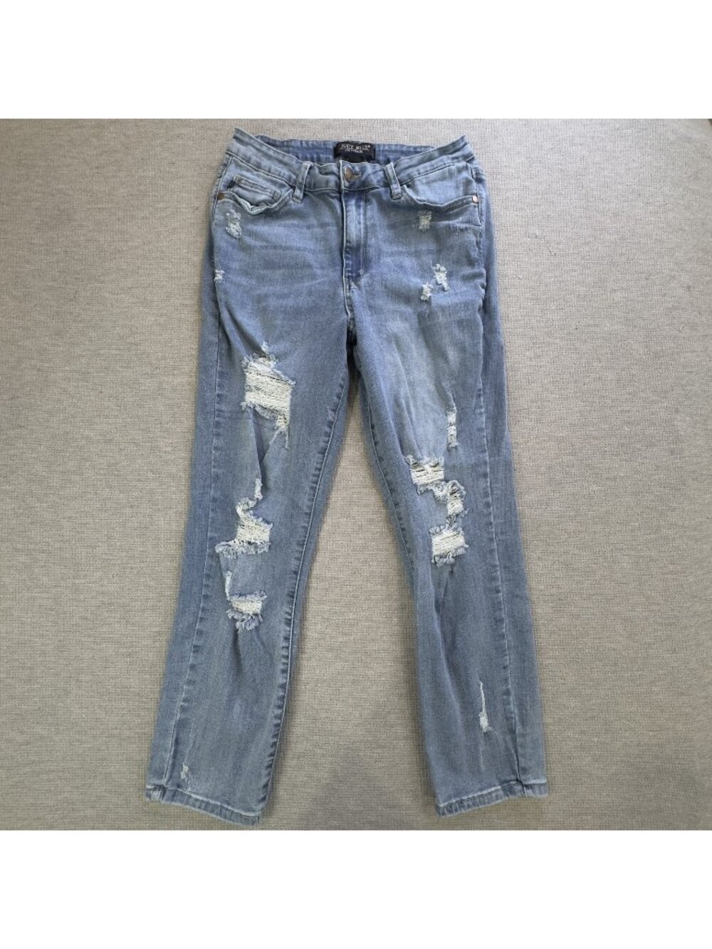 Judy Blue Distressed Jeans Womens Size 9/29 Light Wash High Rise Denim Pants